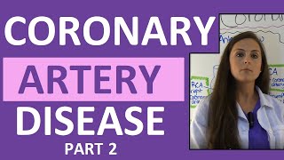 Coronary Artery Disease CAD Treatment Medications Nursing Interventions Heart Disease Part 2 [upl. by Siward]