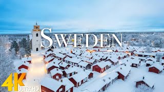 Sweden 4K  Exploring Iconic Winter With Epic Cinematic Music  4K Video Ultra HD  Scenic World 4K [upl. by Philbrook]