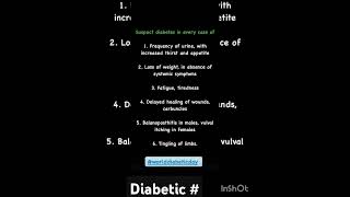 how to suspect diabetes diabetescare diagnosis symptoms Sudarshanlipane17 ⛑️🏆🏥💌 [upl. by Anaujnas699]