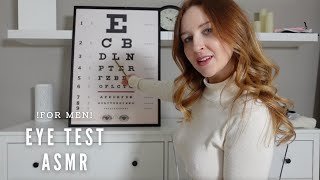 ASMR Eye Test  Softly Spoken Whispers  Role Play  FOR MEN [upl. by Lovell]