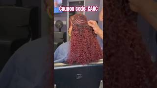 99J Burgundy Hair Review🍒Versatile Sew In Weave  Red Curly Hair Tutorial Ftulahair sewing [upl. by Elyn823]