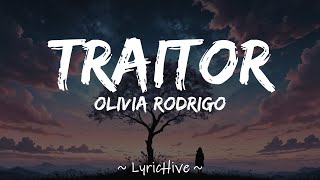 Olivia Rodrigo  Traitor Lyrics 4K Lyric Video [upl. by Arihsaj]