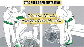 Caregiver Skills  Transfer Using Gait belt amp Pivot Disc [upl. by Yancy]