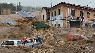 Chaos in Savona Italy Major flood in Cairo Montenotte and Quiliano [upl. by Yblocaj]