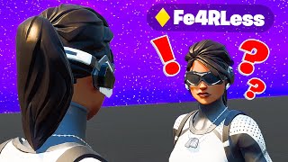 I Got Caught Pretending to be Fe4RLess in Fortnite he confronted me [upl. by Jade]