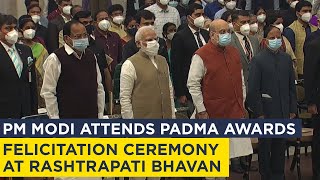 PM Modi attends Padma Awards felicitation ceremony at Rashtrapati Bhavan [upl. by Ahsaten565]