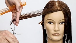 How to cut perfect face framing layers for long hair [upl. by Enrichetta629]