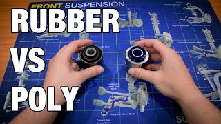 SuperPro Poly Bushings vs Rubber Bushings Which bushing is best for your suspension [upl. by Llevron606]