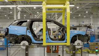 Volvo Cars Charleston South Carolina factory  EX90 electric flagship SUV production line footage [upl. by Obara]