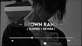 BROWN RANG SLOWED REVERB SONG 😎😎 [upl. by Eladroc512]