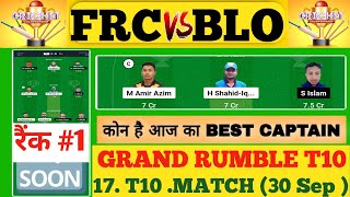 FRC vs BLO Dream11 Prediction  FRC vs BLO Dream11 Team  FRC vs BLO Dream11  FRC vs BLO [upl. by High]