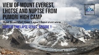 Timelapse of Mount Everest Lhotse and Nuptse from Pumori High Camp gopro mounteverest timelapse [upl. by Tilden485]