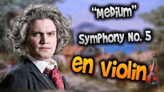 Beethoven  Symphony No 5 in C Minor en ViolínHow to PlayTutorialTabsheet musicComo TocarManu [upl. by Odnomar]