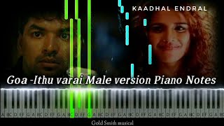 Goa  Ithu Varai Piano NotesFLM  Kaadhal Endral  Yuvan [upl. by Radferd153]