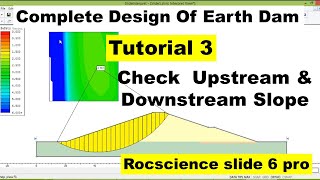 Tutorial 3Complete Design Earth Dam Check Slopes After Construction Condition Rocscience Slide 6 [upl. by Nnaitsirk740]