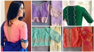 Latest Blouse Designs For Silk Sarees 2024 Silk Saree Blouses 2024 Latest Blouse Designs 2024 [upl. by Romeu]