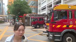 HKFSD Turnout 一級火警 尖沙咀去升降台 細搶救車 鋼梯F280  No1 Alarm HKFSD Turnout Tsim Sha Tsui Fire Station [upl. by Zeiler]