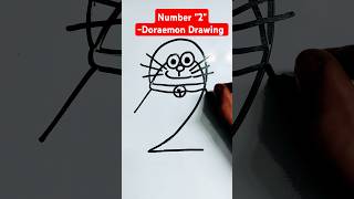 Draw 2 to DORAEMON  easy drawing ideas for kids easydrawing kids shorts youtube doraemon [upl. by Divadnhoj]