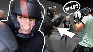 Old Man Pranks Professional Kickboxing Gym [upl. by Salomone]