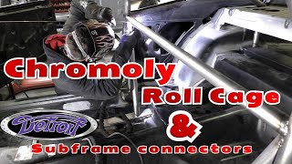 Chromoly Roll cage amp Detroit Speed subframe connectors fbody 69 Firebird restoration episode 9 [upl. by Niak]