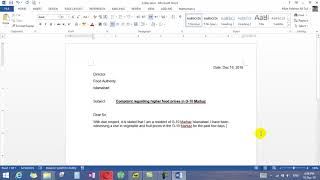 How to write a letter in Microsoft Word  Hindi [upl. by Ezeerb]