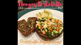 Hongos Portobello al horno  Baked Portobello Mushrooms [upl. by Mahala]