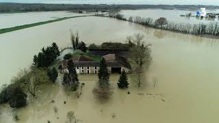 Des vues aériennes impressionnantes des inondations en Gironde et dans le LotetGaronne [upl. by Millhon]