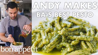 Andy Makes BAs Best Pesto  From the Test Kitchen  Bon Appétit [upl. by Hemminger]