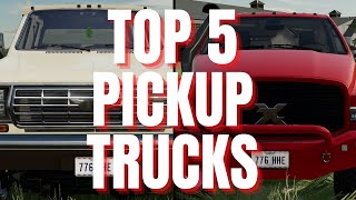 TOP 5 PICKUPS FOR CONSOLE IN 2023  Farming Simulator 22 [upl. by Ystap]