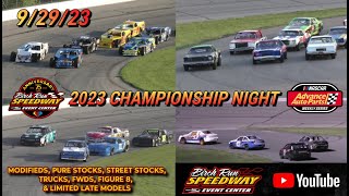 CHAMPIONSHIP NIGHT  Birch Run Speedway  92923 [upl. by Haldes]