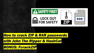 Ethical Hacking 👨🏻‍💻 ☠️  How to crack ZIP amp RAR passwords using FcrackZIP HashCat amp John The Ripper [upl. by Oca837]