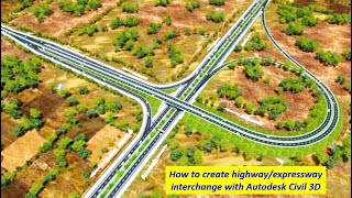 Civil 3D How to create HighwayExpressway interchange with independent Geometry dont miss it 12 [upl. by Otina]