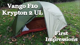 Vango F10 Krypton 2 UL First Impressions Another Day Another Tent [upl. by Coffin]