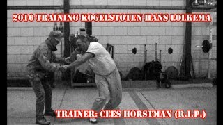 training kogelstoten Hans Lolkema 2016 getraind door Cees Horstman RIP [upl. by Maretz]