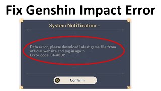 How to Fix Genshin Impact Error Code 314302 in Windows PC [upl. by Innavoj]