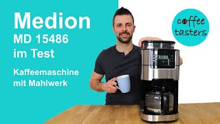 Medion Kaffeemaschine mit Mahlwerk MD 15486 ⭐ Testbericht [upl. by Guglielma]