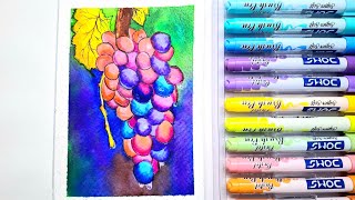 Day 2150  Grapes 🍇 Drawing with DOMS Brushpen  Artistcastlebysri [upl. by Eciralc843]