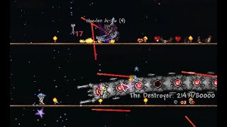 Terraria Daedalus StormbowampHoly Arrows VS The Destroyer [upl. by Barn]