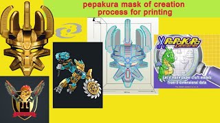 mask of creation how to organize and scale in pepakura for printing  Bionicokura [upl. by Lehcem]