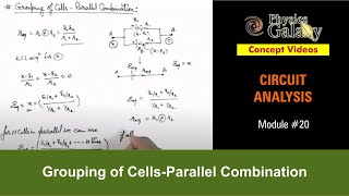 Class 12 Physics  Circuit Analysis  20 Grouping of CellsParallel Combination  For JEET amp NEET [upl. by Odey960]