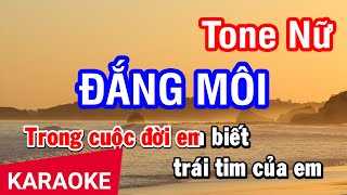 Karaoke Đắng Môi Tone Nữ  Nhan KTV [upl. by Nickie]