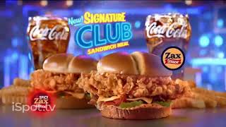 Zaxbys 💯 The Signatures Clubs 🐔 Sandwiches TV Spot quotTurn It up a Notchquot [upl. by Adnovay]