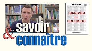 savoir connaître FLE how to say to know in french [upl. by Stryker]