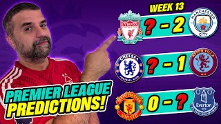 Premier League PREDICTIONS Week 13 [upl. by Drofdarb]