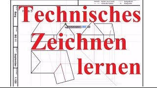 Technisches Zeichnen Lernen ☐ Beispiel Haus mit Nebengebäude [upl. by Pinebrook]