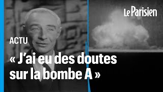 « Je ne suis pas optimiste »  quand Oppenheimer partageait ses doutes sur la bombe nucléaire [upl. by Mik19]