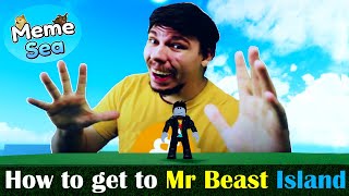 How to get to Mr Beast Island in Meme Sea  Mr Bease Island Location roblox memesea robloxgames [upl. by Nakashima]