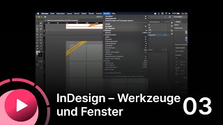 Abizeitung  Abibuch InDesign Tutorial quotWerkzeuge und Fensterquot  Teil 03 [upl. by Turner]