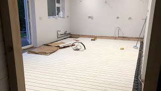 Underfloor heating UFH polypipe overlay system one day installation to a kitchen extension [upl. by Attena]