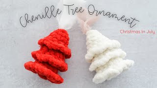 Crochet The Softest Chenille Tree Ornament [upl. by Dronski]